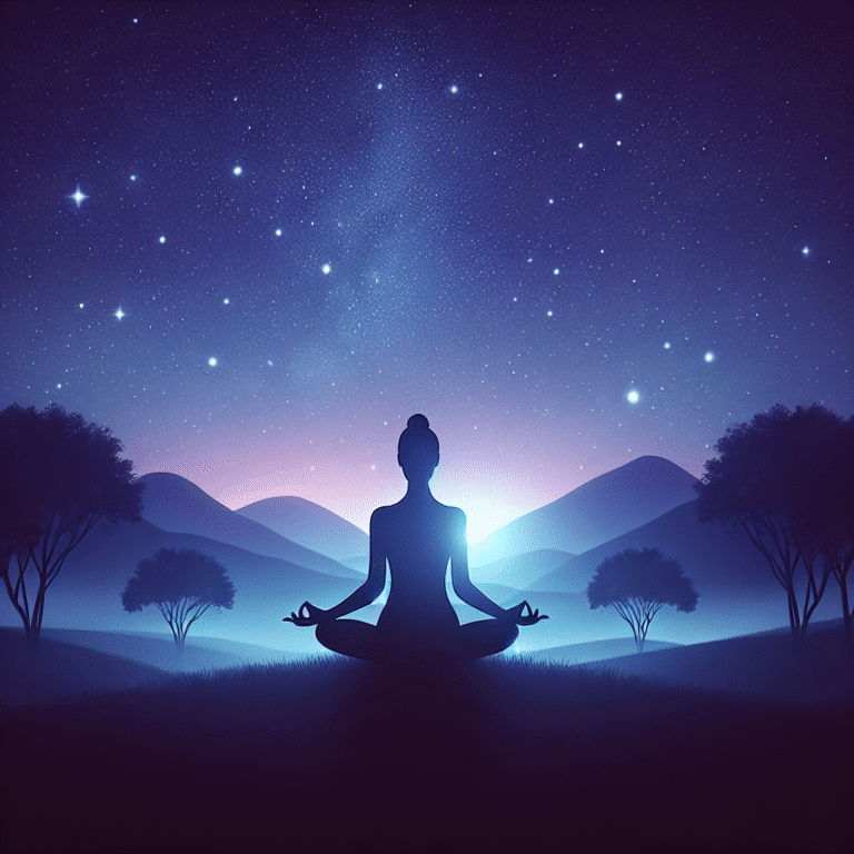 meditação noturna para silenciar os pensamentos
